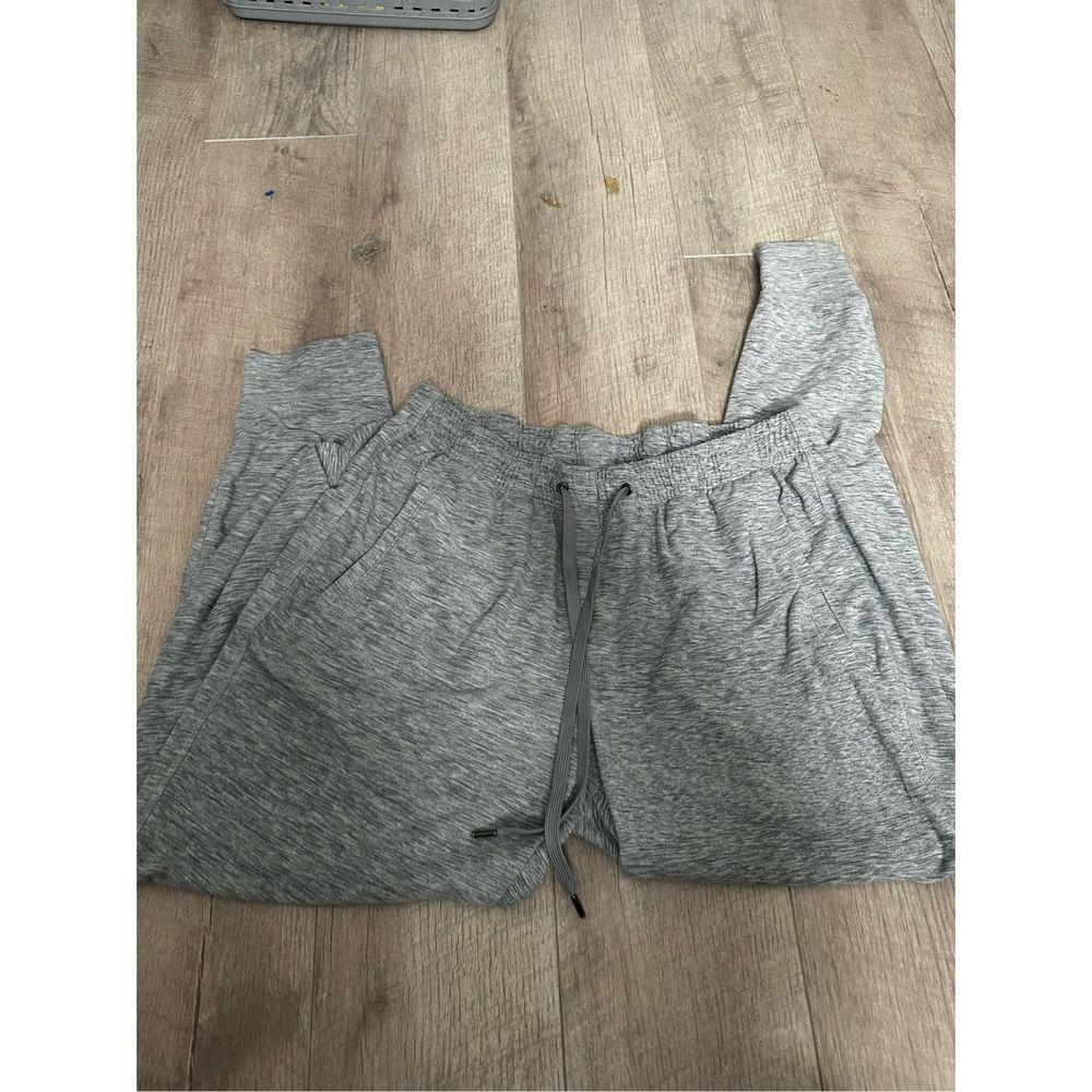 old navy active jogger sweatpants joggers grey white marled size medium